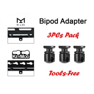 Lion Gears Tools-Free M-LOK and KeyMod Bipod Adapter for Harris Type Bipods 3pcs, AS-MK2SD03