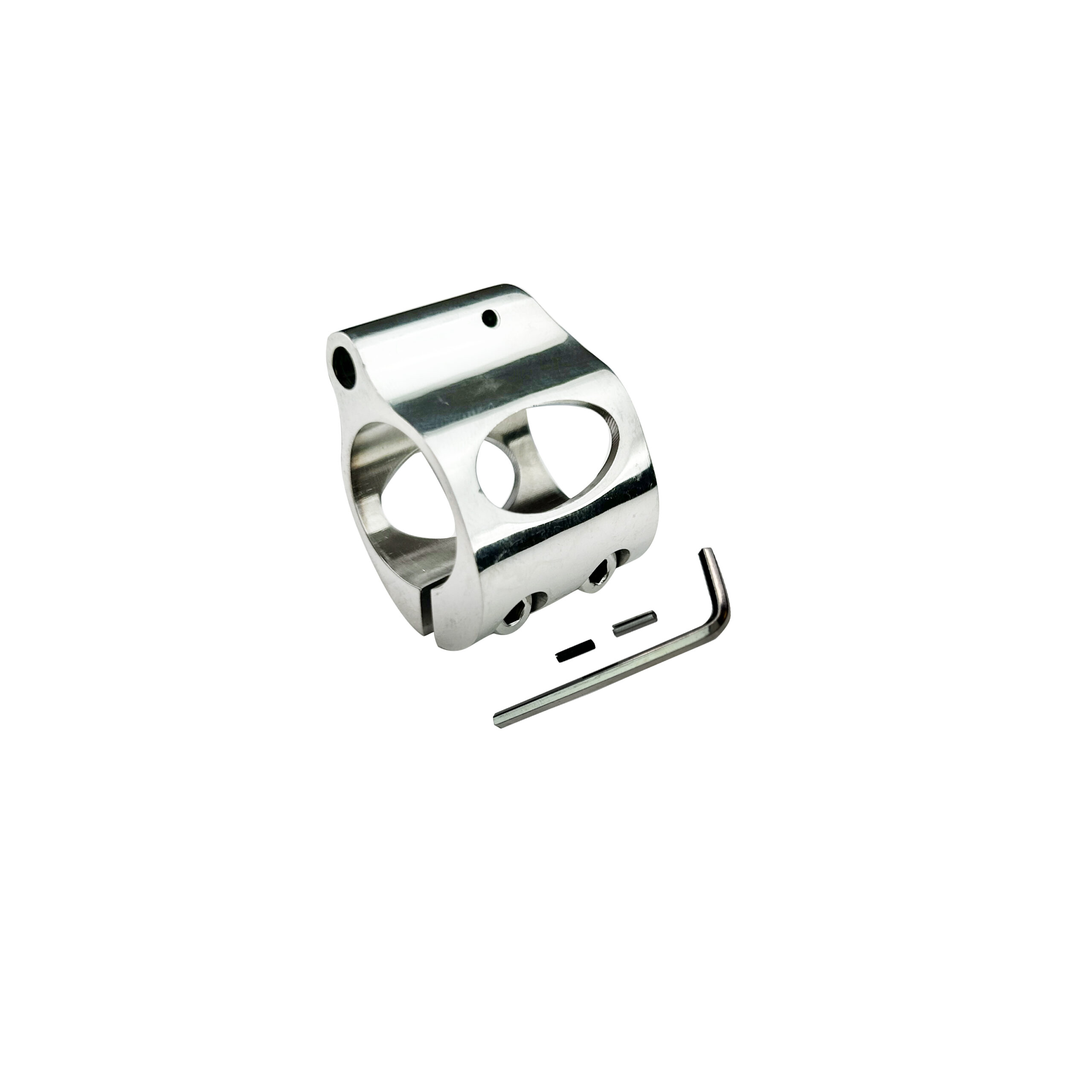 AR15/M4 .750 Steel Low Profile Tactical Gas Block, Barrel Clamping Type - Stainless Steel, MGBFS06SS
