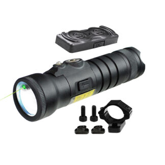 Tactical Rechargeable Flashlight/Green Laser Combo,  Complete with Wireless Remote Pressure Switch and M-LOK Ring, PL-FLG-22ML