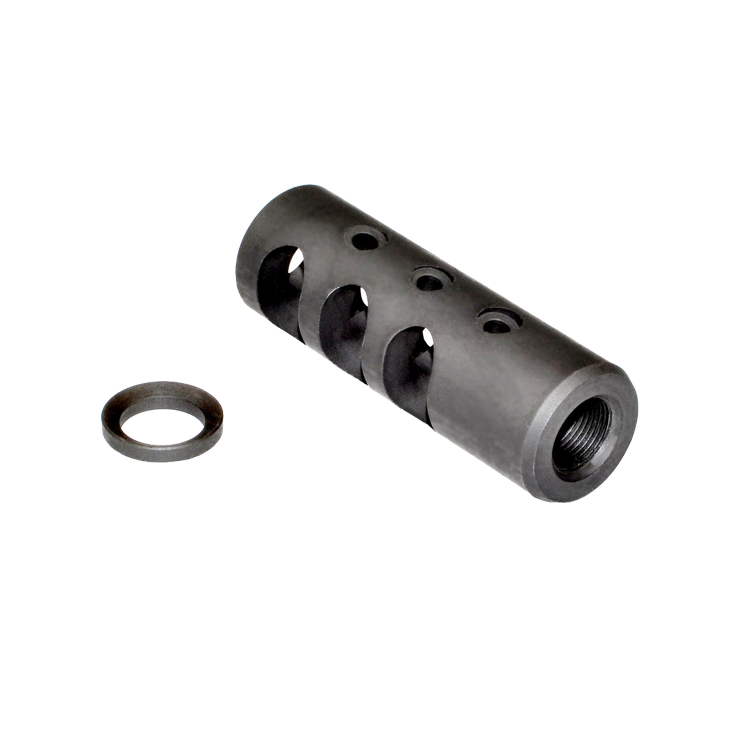 Muzzle Brake/Recoil Compensator AR-15 .308, 5/8x24,   includes crush washer Black, AS-MZ08