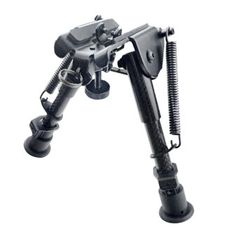 Lion Gears Low Profile Carbon Fiber Bi-Pod for M-LOK, Sling Stud, and Picatinny Rail, Height Adjustable 6"-9", SPA-SH06CF