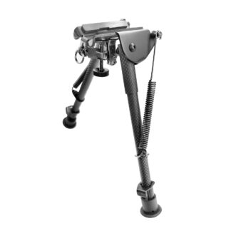 Lion Gears Low Profile Carbon Fiber Bi-Pod for M-Lok, Sling Stud, and Picatinny Rail, Height Adjustable 9"-13",  SPA-SH09CF